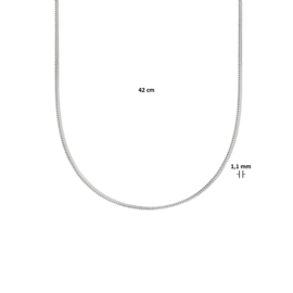 Zilveren Collier Gourmet 1,1 mm 42 cm