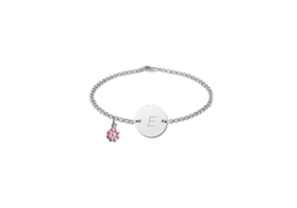 Names4ever Baby Armbandje Zilver met Letter