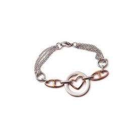 Moderne Armband met Ring en Schakels B0575