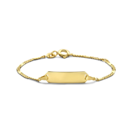 14K Geelgouden Graveerarmband voor Kinderen 11cm