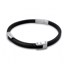 Smalle armband / Zwart rubberen band IB5513