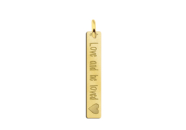 Names4ever Verticale Bar Ketting Hanger met Gravure van Goud