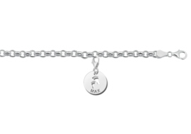 Names4ever Ronde Charm-Naambedel Baby Voetjes met Naam