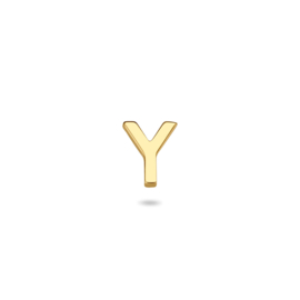 14K Gouden Oorknop Letter Y