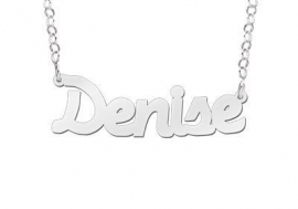 Names4ever Denise Stijl Zilveren Naamketting