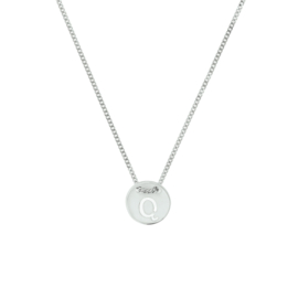 Zilveren Gourmet Collier met Letter Q