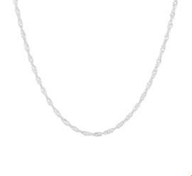 Zilveren Collier Singapore 1,7 mm 41 + 4 cm