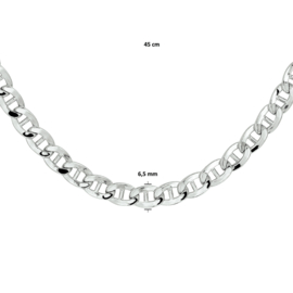 Luxueus Anker Collier van Gerhodineerd Zilver