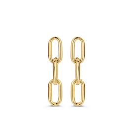 Excellent Jewelry Gouden Oorstekers Paperclip Schakels