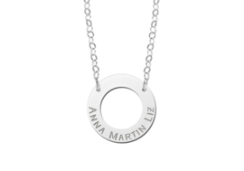 Names4ever Zilveren Opengewerkte Naamhanger met Ketting ZMNH005