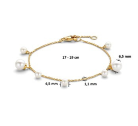 Gouden Armband met Parels 1,1 mm 17 – 19 cm