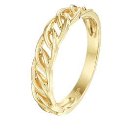 Gouden Ring met Schakelmotief