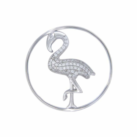 Zilveren Flamingo 33mm Insignia met Zirkonia’s van MY iMenso