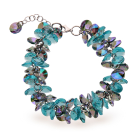 Frou Frou Aquablauwe Glaskristallen Armband van Spark Jewelry