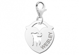 Names4ever Hart Charm-Naambedel Alerte Hond ZNDB008