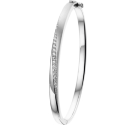 Zilveren Bangle armband met Zirkonia’s