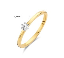 Gouden Ring Diamant 0,10 ct H SI