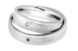 Trouw en/of Relatie-ringen | Happiness / zwart diamant