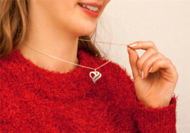 Valentijnsdag Sieraden | Zilveren Hanger in Hartvorm