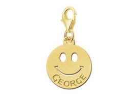 Names4ever Gouden Smiley Bedel met Naam