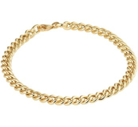 Gouden Gourmet Armband met Grove Schakels voor Dames 5,2 mm 19 cm