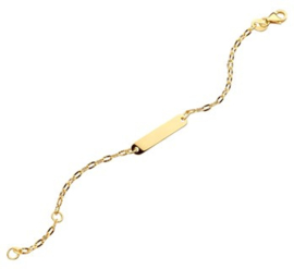 Gouden Graveer Kinderarmband 4 mm 11 – 13 cm