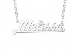 Names4ever Melissa Stijl Zilveren Naamketting