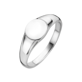 Zilveren Ronde Graveer Ring | Ring met Initialen