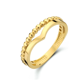 Gouden Ring Bolletjes met een breedte van 5.5mm