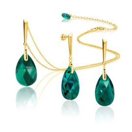 Spark Lacrima Gilded Ketting Emerald