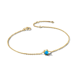 Gouden Armband met Geboortesteen Swiss Blue Topaas 0.22ct December