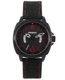 Racer Jongens Horloge van Edelstaal met Zwarte Horlogeband