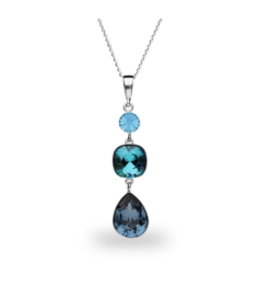 Spark Classico Ketting met Blauw Glaskristal