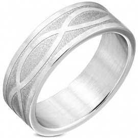 Stalen Infinity Ring (Graveren mogelijk)