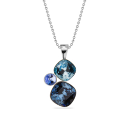 Spark Ketting met Blauwe Glaskristallen Hanger