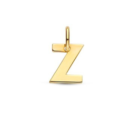 Letter Z Hanger in massief 14 Karaat Goud