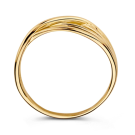 Excellent Jewelry Ring van Geelgoud met Slanke Lijnen RC107719