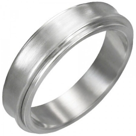 Ring - Geborsteld staal - Graveer Ring SKU67