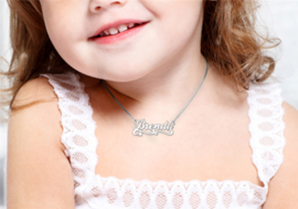 Names4ever Brenda Stijl Zilveren Naamketting voor Kids ZNK39