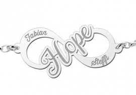 Names4ever Hope Infinity Armband van Zilver