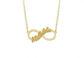 Names4ever Mathilda Model Infinity Ketting - Graveer Sieraad