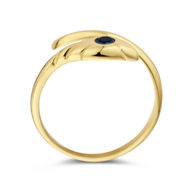 Gouden Ring Slang met Onyx