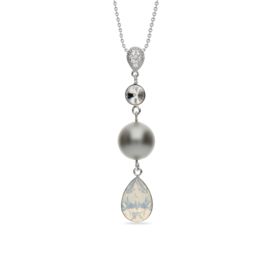 Spark Primadonna Ketting met Witte Glaskristallen