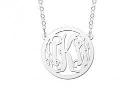 Names4ever Medium Monogram Hanger + Ketting ZMH014