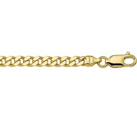 Heren Geslepen Gourmet Armband van Goud | 4,3 mm 20 cm
