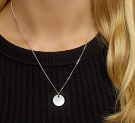 Zilveren Initial Munt Hanger + Gourmet Collier | Initiaal