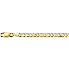 14 Karaats Massief Gouden Gourmet Collier | Dikte: 3,45mm Lengte: 50cm