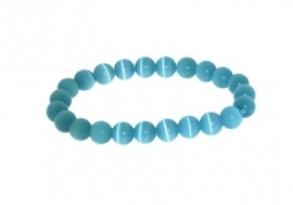 Aqua Blauwe Kattenoog Charm-bedelarmband AB13 > Names4ever