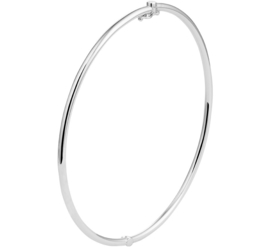 Witgouden Bangle Armband van 2mm met Zilveren Kern