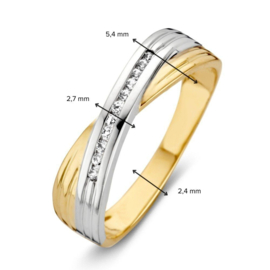 Excellent Jewelry Bicolor Zirkonia Ring voor Dames